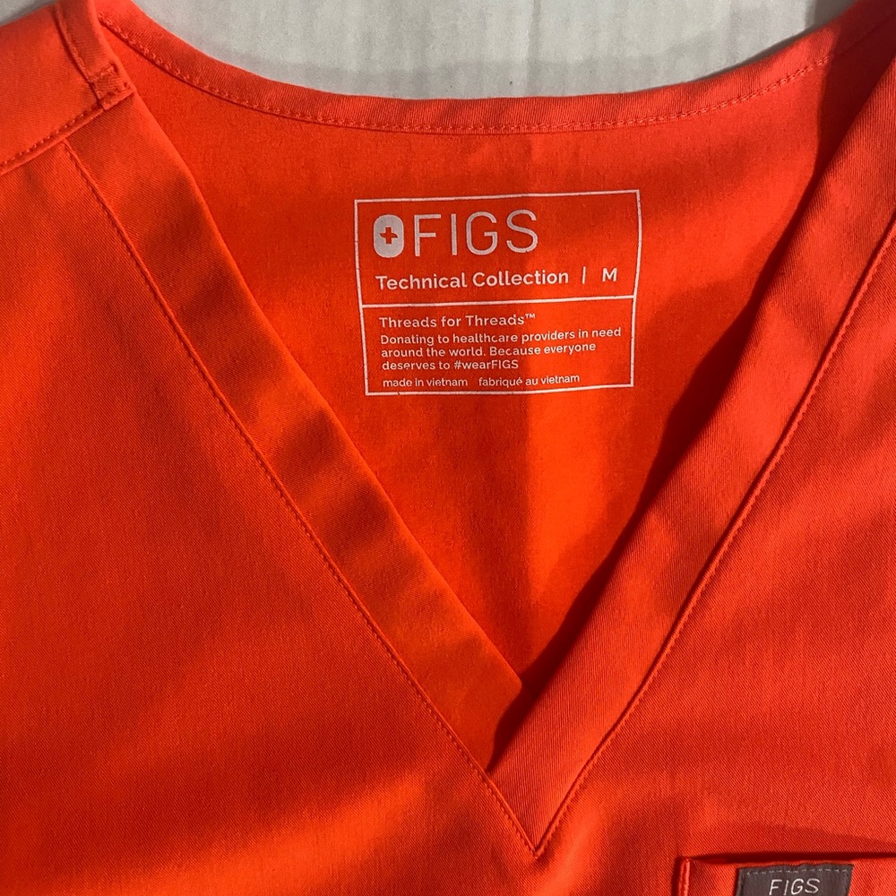 Figs Women's Orange Pajama Set - Picture 2 of 5
